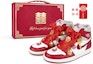 Buy 【訂製球鞋】 Jordan Air Jordan 1 Mid 中式結婚 慶典禮盒婚鞋 甜蜜幸福 喜慶飾物 擺飾絨 高筒 復古籃球鞋 女款 白紅