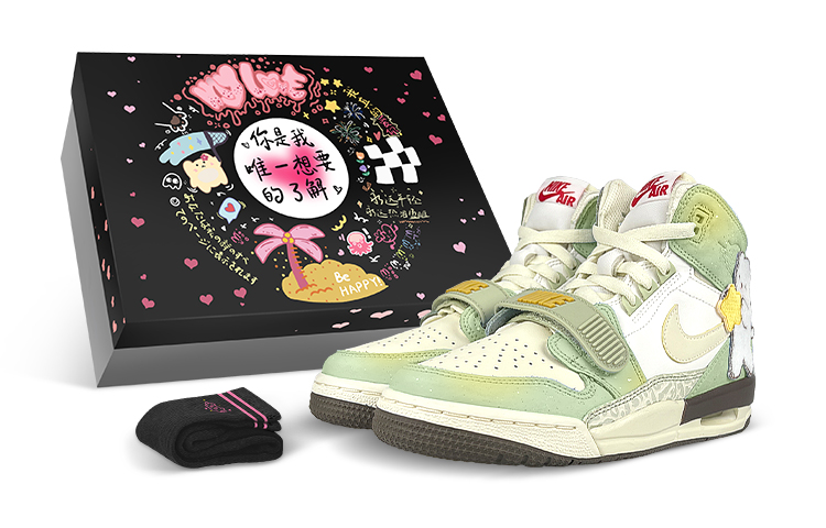 [Custom Shoes] (Women) Air Jordan Legacy 312 'Aurora Borealis Bear Patch'