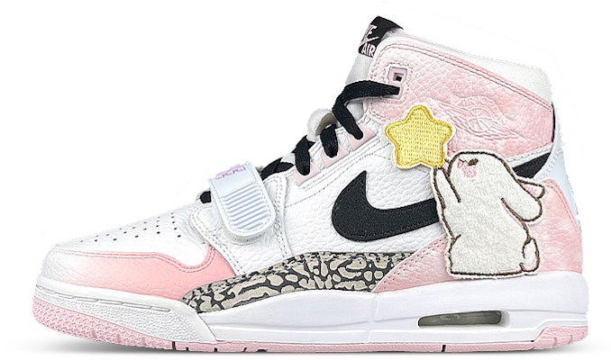 【訂製球鞋】 Jordan Legacy 312 兔子 星星 布貼 漸變粉 暈染 少女心 高筒 復古籃球鞋 女款 白粉 Buy 【訂製球鞋】 Jordan Legacy 312 兔子 星星 布貼 漸變粉 暈染 少女心 高筒 復古籃球鞋 女款 白粉