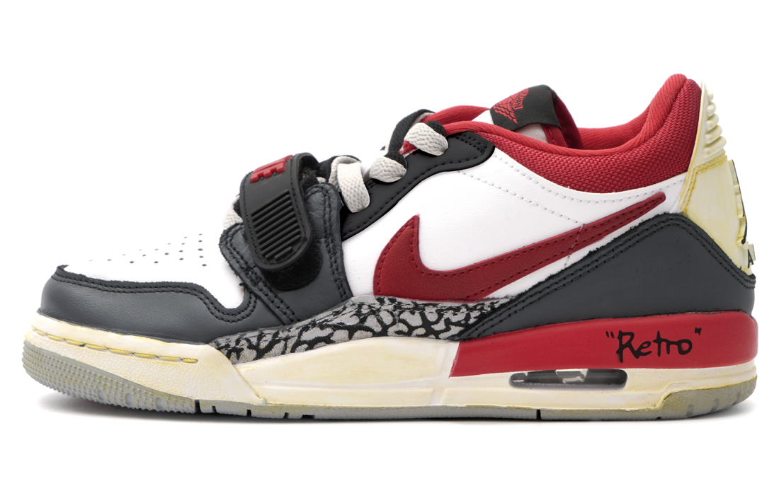 [Custom Shoes] (Women) Air Jordan Legacy 312 Low 'Black White Red'
