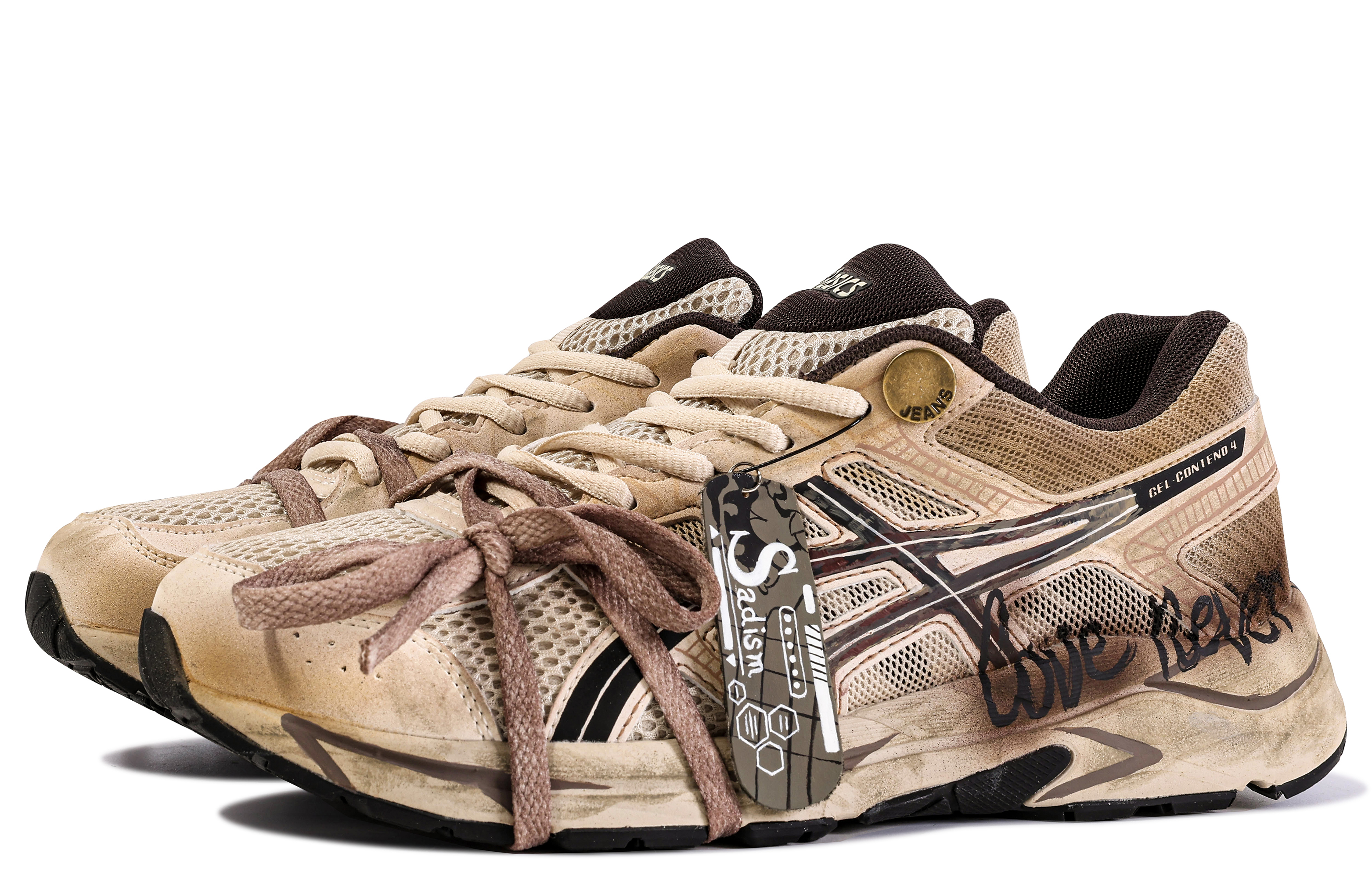 Shop (W) [Sepatu Kustom] ASICS Gel-Contend 4 'Da Vinci Custom Wasteland Cokelat' T8D9Q-112(TEAMM-浮冥废墟)
