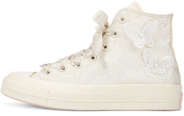 【訂製球鞋】Converse 1970s 世紀婚禮 浪漫 婚鞋 愛心 立體蝴蝶 簡約百搭 高筒 帆布鞋 女款 米白 Buy 【訂製球鞋】Converse 1970s 世紀婚禮 浪漫 婚鞋 愛心 立體蝴蝶 簡約百搭 高筒 帆布鞋 女款 米白