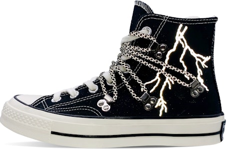 【定制球鞋】Converse All Star 1970s 高筒 風暴來襲 閃電 3M反光 男女款定制 帆布鞋 男女款 黑白 Buy 【定制球鞋】Converse All Star 1970s 高筒 風暴來襲 閃電 3M反光 男女款定制 帆布鞋 男女款 黑白