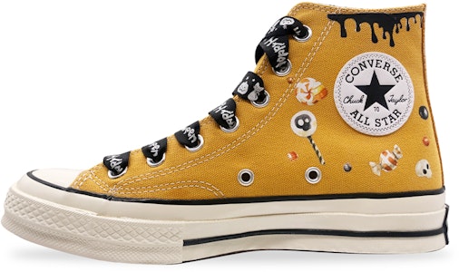 【定制球鞋】Converse Chuck Taylor All Star 1970s高幫 萬聖節 漫畫男女款定制 帆布鞋 男女款 黃色 Order 【定制球鞋】Converse Chuck Taylor All Star 1970s高幫 萬聖節 漫畫男女款定制 帆布鞋 男女款 黃色
