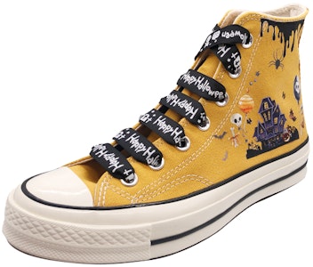 【定制球鞋】Converse Chuck Taylor All Star 1970s高幫 萬聖節 漫畫男女款定制 帆布鞋 男女款 黃色 Purchase 【定制球鞋】Converse Chuck Taylor All Star 1970s高幫 萬聖節 漫畫男女款定制 帆布鞋 男女款 黃色