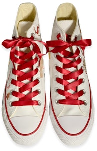 【訂製球鞋】Converse HI Top Chuck Taylor All Star 高幫 聖誕禮物 緞帶鞋帶 帆布鞋 男女款 白紅 Details for 【訂製球鞋】Converse HI Top Chuck Taylor All Star 高幫 聖誕禮物 緞帶鞋帶 帆布鞋 男女款 白紅