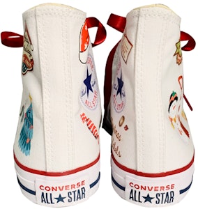 【訂製球鞋】Converse HI Top Chuck Taylor All Star 高幫 聖誕禮物 緞帶鞋帶 帆布鞋 男女款 白紅 Sizing 【訂製球鞋】Converse HI Top Chuck Taylor All Star 高幫 聖誕禮物 緞帶鞋帶 帆布鞋 男女款 白紅