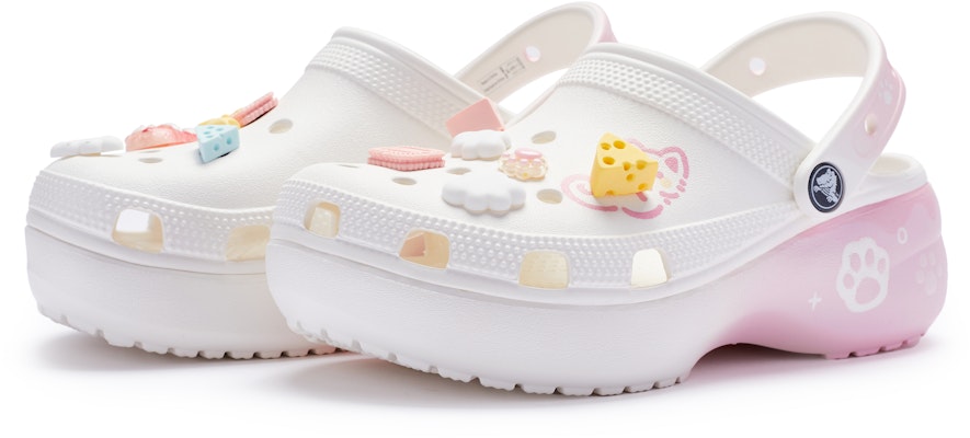 【訂製球鞋】Crocs卡骆驰 Classic clog BIGNIU 喵牌糕糕 小貓奶油蛋糕 裝飾扣 洞洞鞋 女款 白粉 Lookbook 【訂製球鞋】Crocs卡骆驰 Classic clog BIGNIU 喵牌糕糕 小貓奶油蛋糕 裝飾扣 洞洞鞋 女款 白粉