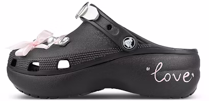 【訂製球鞋】 Crocs卡駱馳 Classic clog 玩鞋款 雲朵 蝴蝶結 皮扣 裝飾扣 洞洞鞋 女款 黑粉 Buy 【訂製球鞋】 Crocs卡駱馳 Classic clog 玩鞋款 雲朵 蝴蝶結 皮扣 裝飾扣 洞洞鞋 女款 黑粉