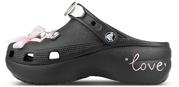 (W) 크록스 클래식 클로그 '블랙 핑크 구름 리본' (50 characters) 206750-001(Team叁-女洞洞鞋黑粉蝴蝶结) Buy (W) 크록스 클래식 클로그 '블랙 핑크 구름 리본' (50 characters) 206750-001(Team叁-女洞洞鞋黑粉蝴蝶结)