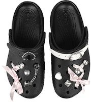 【訂製球鞋】 Crocs卡駱馳 Classic clog 玩鞋款 雲朵 蝴蝶結 皮扣 裝飾扣 洞洞鞋 女款 黑粉 Shop 【訂製球鞋】 Crocs卡駱馳 Classic clog 玩鞋款 雲朵 蝴蝶結 皮扣 裝飾扣 洞洞鞋 女款 黑粉
