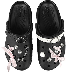 (W) 크록스 클래식 클로그 '블랙 핑크 구름 리본' (50 characters) 206750-001(Team叁-女洞洞鞋黑粉蝴蝶结) Shop (W) 크록스 클래식 클로그 '블랙 핑크 구름 리본' (50 characters) 206750-001(Team叁-女洞洞鞋黑粉蝴蝶结)