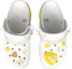 Shop 【定制球鞋】 Crocs卡駱馳 Classic clog 是在玩鞋 雲朵 芝士奶酪 鐳射鏈條 裝飾扣 洞洞鞋 女款 白黃