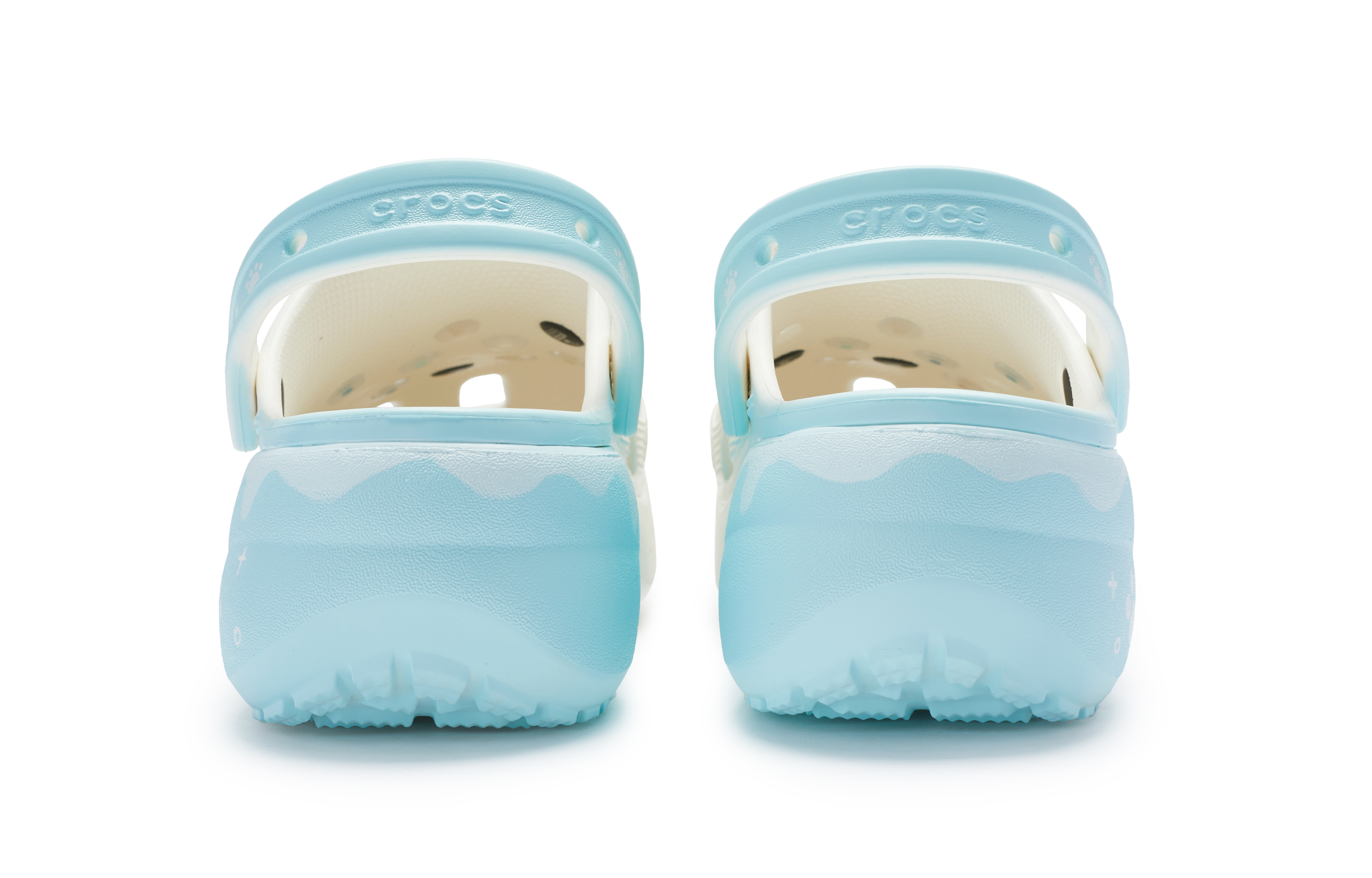 Purchase (W) [定制鞋] Crocs经典拖鞋“冰淇淋白-蓝” 206750-100(Team80-女款汪牌糕糕白蓝)