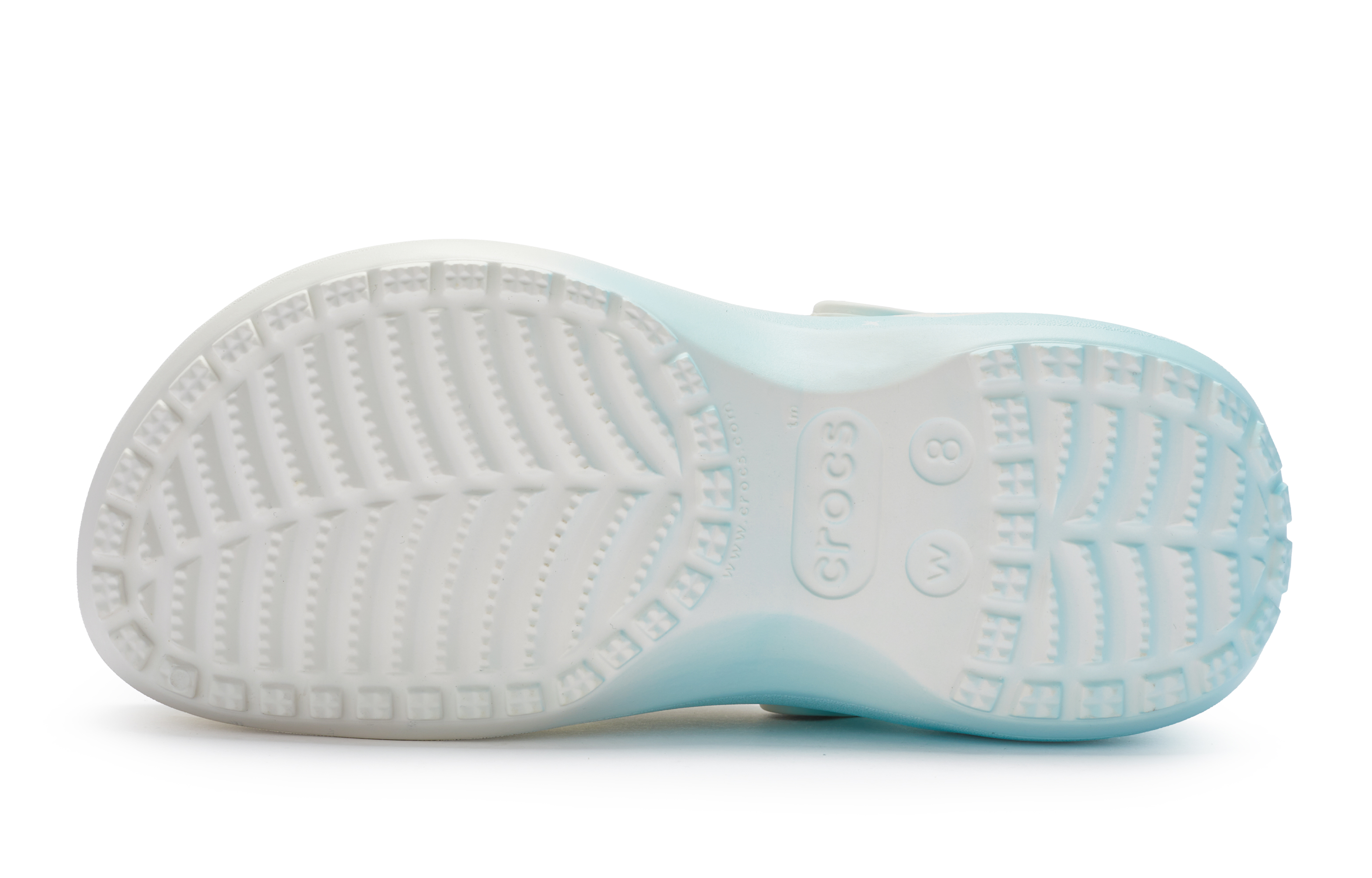 Details for (W) [定制鞋] Crocs经典拖鞋“冰淇淋白-蓝” 206750-100(Team80-女款汪牌糕糕白蓝)