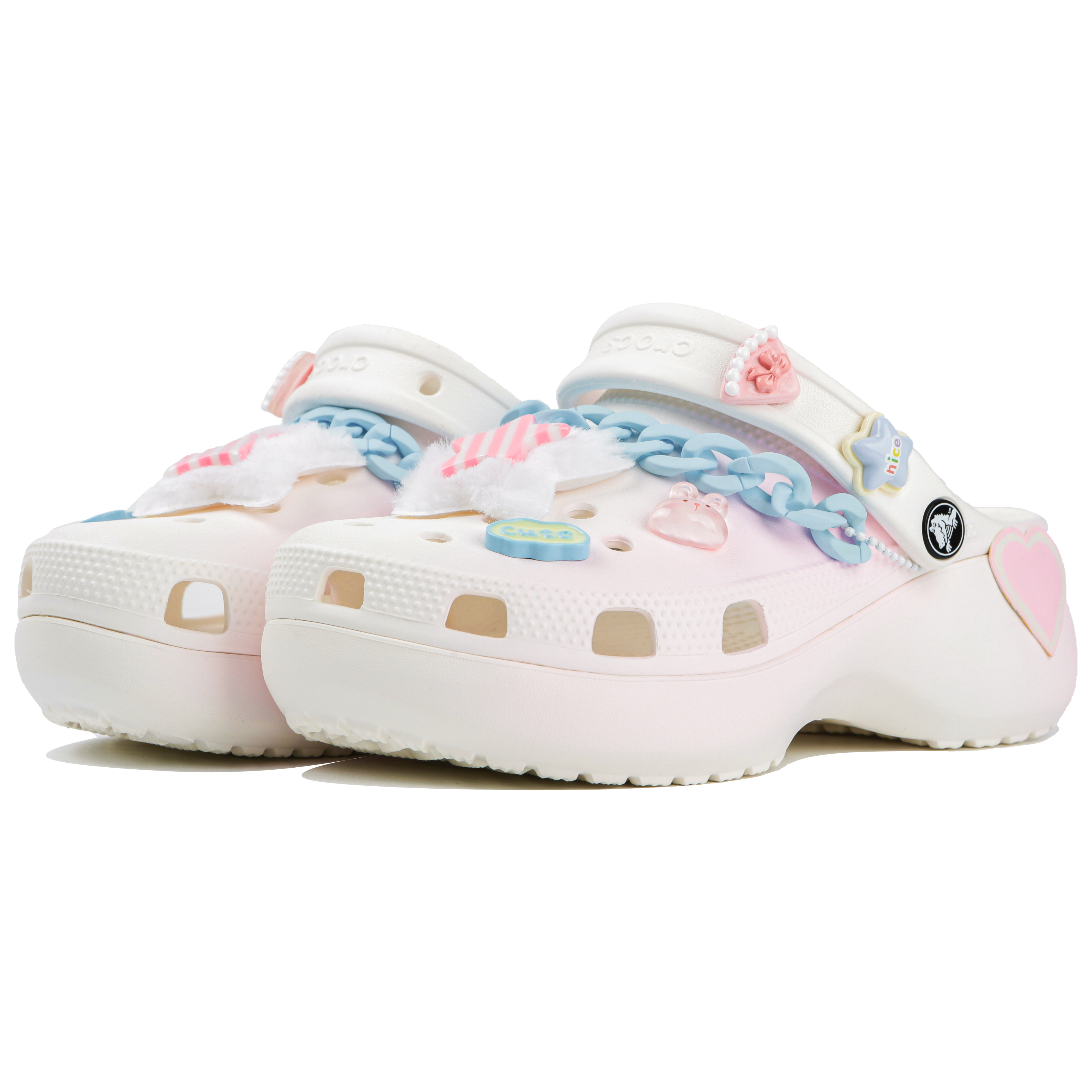 Lookbook (W) カスタム クラシック クロックス「スイートハートクラウド」 206750-100(Team4-女款甜心云朵SBOX)