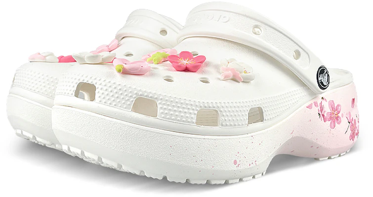 (W) 【定制鞋款】Crocs经典洞洞鞋‘白粉云樱花’ 206750-100(Team叁-女洞洞鞋樱花BOX) Lookbook (W) 【定制鞋款】Crocs经典洞洞鞋‘白粉云樱花’ 206750-100(Team叁-女洞洞鞋樱花BOX)