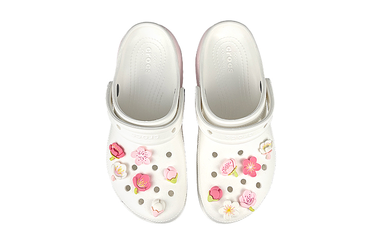 [Custom Shoes] (W) Crocs Classic Clog 'White Pink Cloud Cherry Blossom' 圖 5