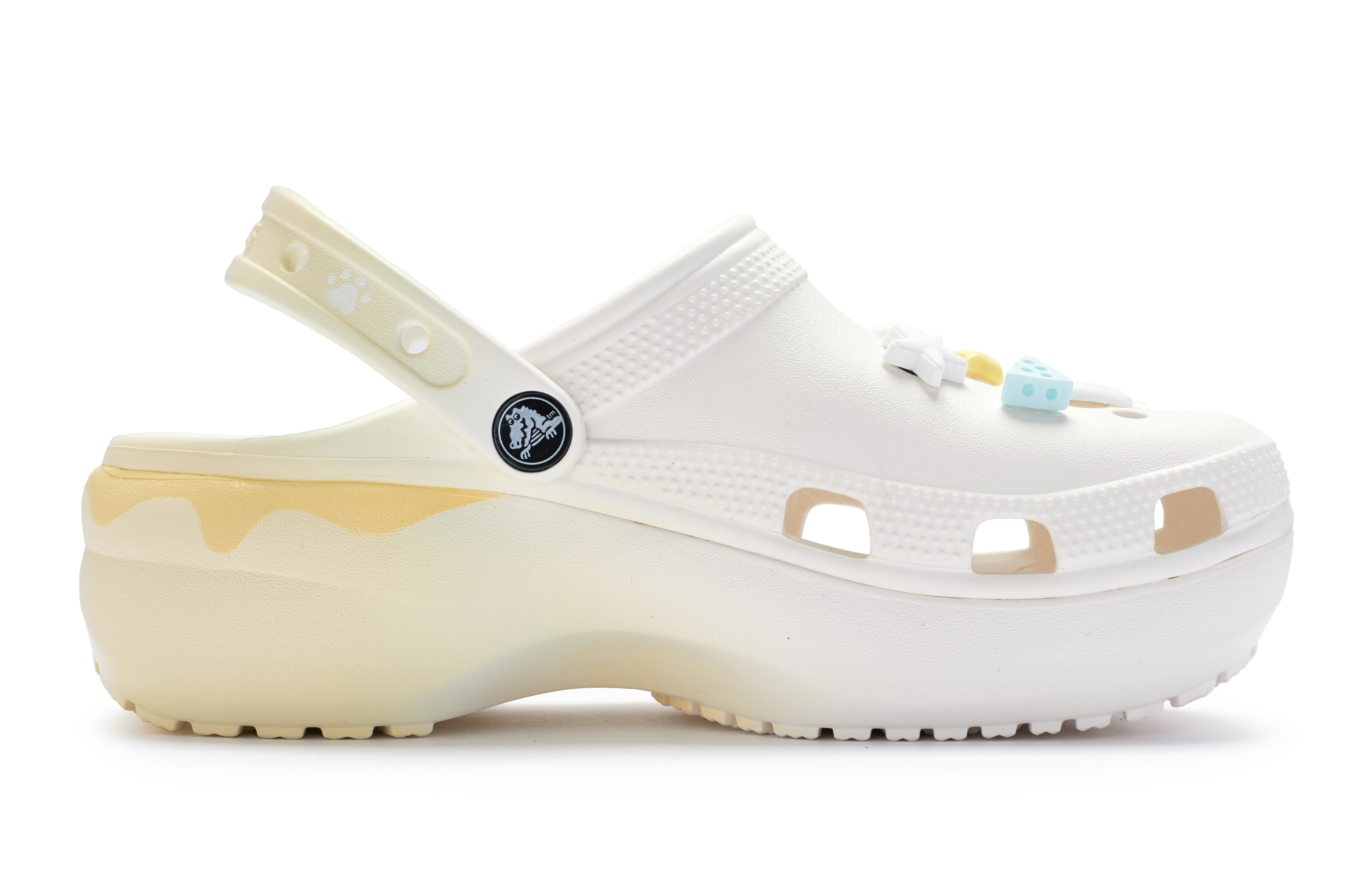 Order (W) 【定制鞋款】Crocs Foxy x Classic Clog“小狐狸奶油蛋糕” 206750-100(Team80-女款狐牌糕糕白黄)
