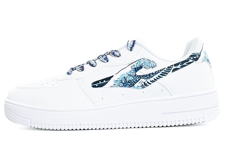 [Custom Shoes] (W) ERKE Chonglang 'Hand Painted Ukiyo-e White Blue' 圖 2