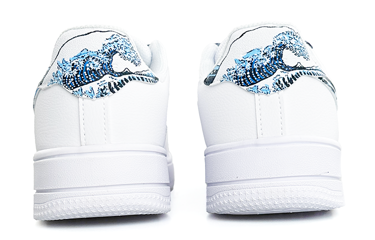 [Custom Shoes] (W) ERKE Chonglang 'Hand Painted Ukiyo-e White Blue' 圖 5