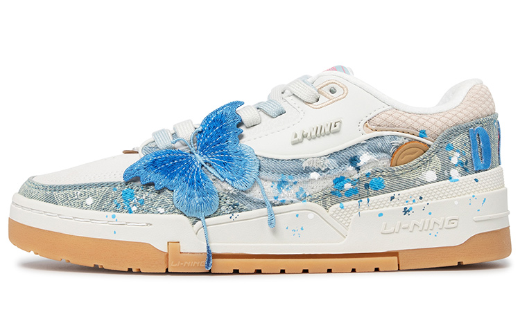 [Custom Shoes] (W) Li-Ning 001 'Da Vinci Custom - Blue Butterfly Denim'