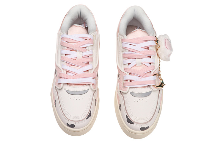 Shop (W) [Sepatu Custom] Li-Ning 001 BTC 'Motif Sapi Pink-Putih-Coklat' AGCS024-5(TeamThree-女款奶牛印花粉白米)