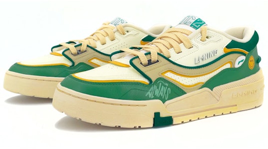 【定制球鞋】 LiNing李寧 001 BTC vibe風做舊 英文塗鴉 笑臉 低幫 板鞋 女款 黃綠 Lookbook 【定制球鞋】 LiNing李寧 001 BTC vibe風做舊 英文塗鴉 笑臉 低幫 板鞋 女款 黃綠