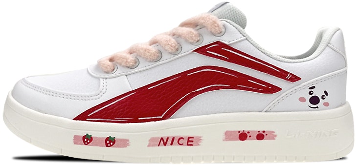 custom-shoes-women-li-ning-valentine-s-day-strawberry-plush-laces-graffiti-low-top