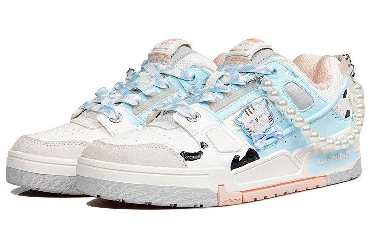 [Custom Shoes] (W) Li-Ning Casual Series 'Blue Pink Cow Print Graffiti' 圖 3