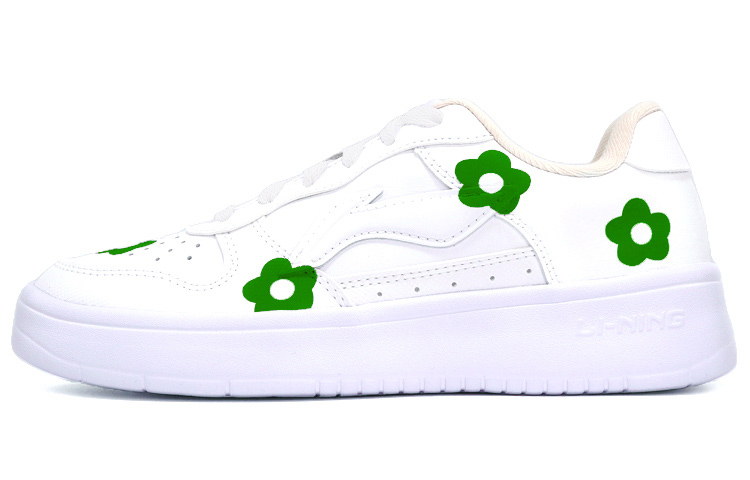 Buy (W) [Zapatos Personalizados] Li-Ning Custom 'Flores Grafiti Blanco-Verde' AGCQ578-1(TeamTen-女款绿花QD)