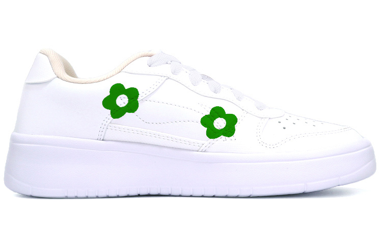Order (W) [Zapatos Personalizados] Li-Ning Custom 'Flores Grafiti Blanco-Verde' AGCQ578-1(TeamTen-女款绿花QD)