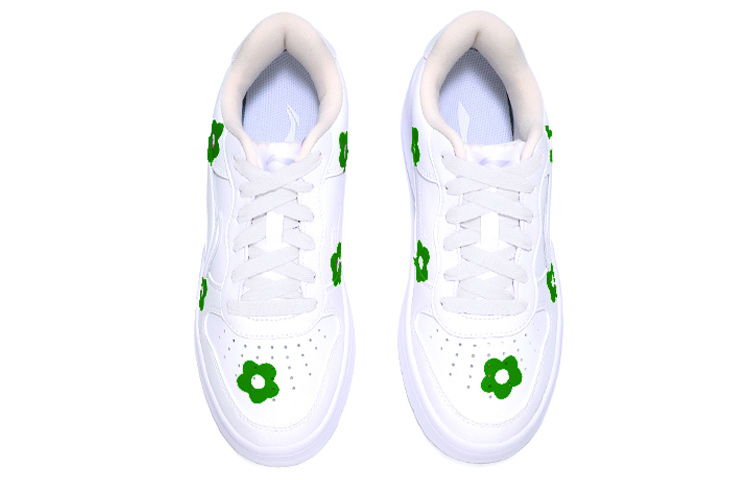 Shop (W) [Zapatos Personalizados] Li-Ning Custom 'Flores Grafiti Blanco-Verde' AGCQ578-1(TeamTen-女款绿花QD)