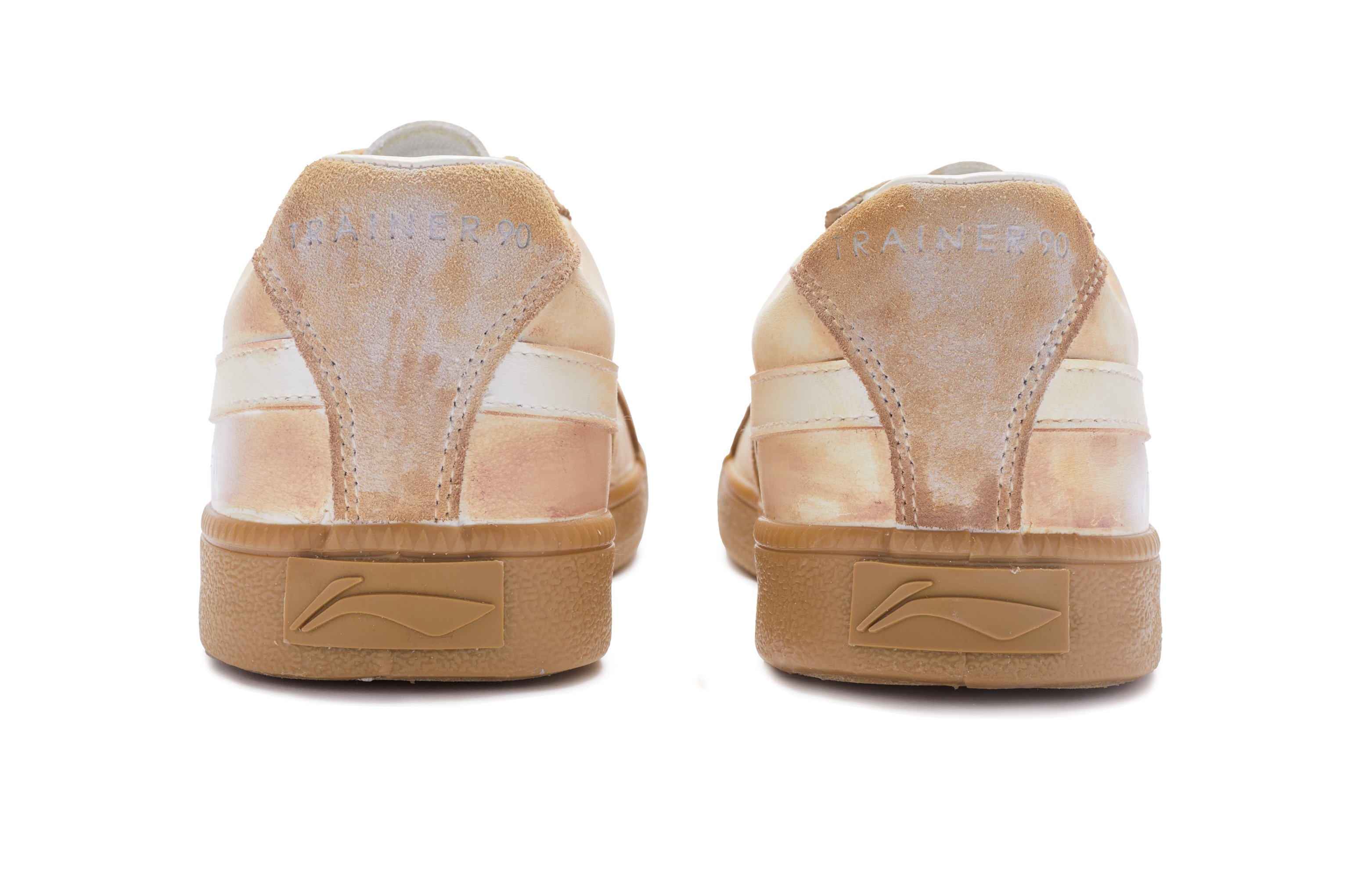 Shop 【訂製球鞋】 LiNing李寧 復古廢土風 求生指南 特殊鞋盒 手繪噴繪 低筒 板鞋 女款 黃白