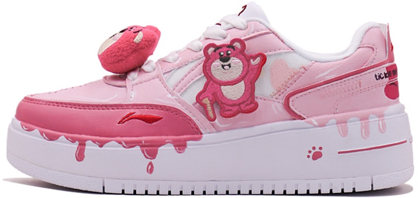 【定制球鞋】 Disney/迪士尼 x LiNing李寧 草莓熊 冰淇淋 低幫 板鞋 女款 粉白 Buy 【定制球鞋】 Disney/迪士尼 x LiNing李寧 草莓熊 冰淇淋 低幫 板鞋 女款 粉白