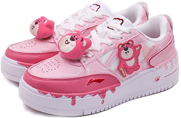 【定制球鞋】 Disney/迪士尼 x LiNing李寧 草莓熊 冰淇淋 低幫 板鞋 女款 粉白 Shop 【定制球鞋】 Disney/迪士尼 x LiNing李寧 草莓熊 冰淇淋 低幫 板鞋 女款 粉白