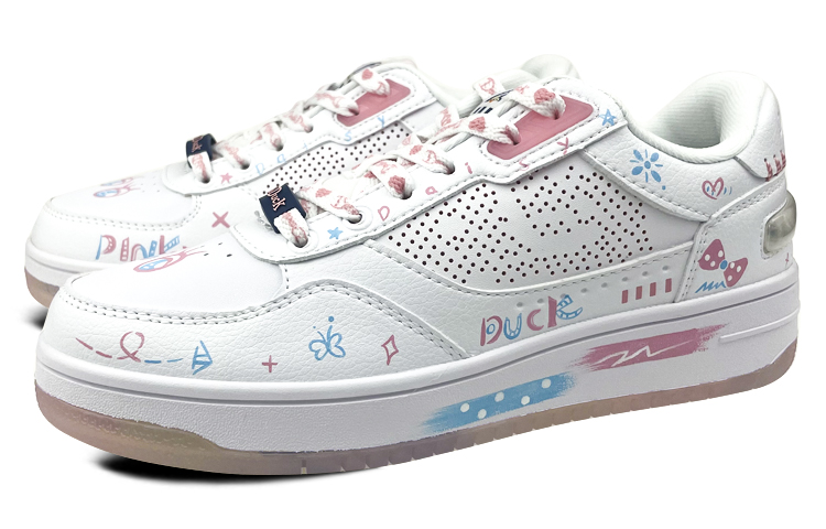 Lookbook (W) 李寧×デイジー アートグラフィティ ピンク/白 (カスタムシューズ) AGCR204-2(Team叁-女款黛西艺术涂鸦粉白)