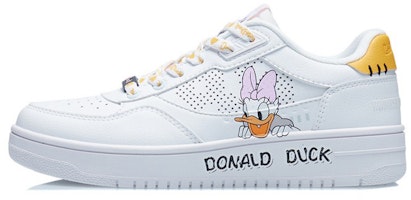 【定制球鞋】 Disney/迪士尼 x LiNing李寧 藝術塗鴉 可愛 情侶 低幫 板鞋 女款 白黃紫 Sizing 【定制球鞋】 Disney/迪士尼 x LiNing李寧 藝術塗鴉 可愛 情侶 低幫 板鞋 女款 白黃紫