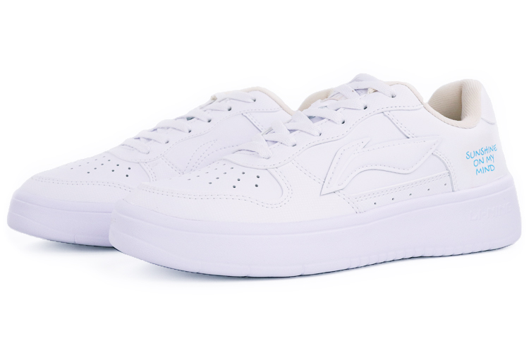 Lookbook (W) [定制鞋款] 李宁手绘低帮运动鞋 - 白蓝'涂鸦夏日阳光' AGCQ578-1(TeamTen-女款清凉一夏白蓝)