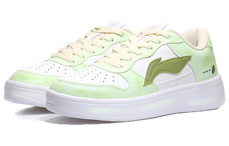 Lookbook (W) [Sepatu Kustom] Li-Ning Seri Lifestyle Low 'Summer Cactus Tie-Dye' AGCQ578-1(Team10-女款仙人掌绿白)