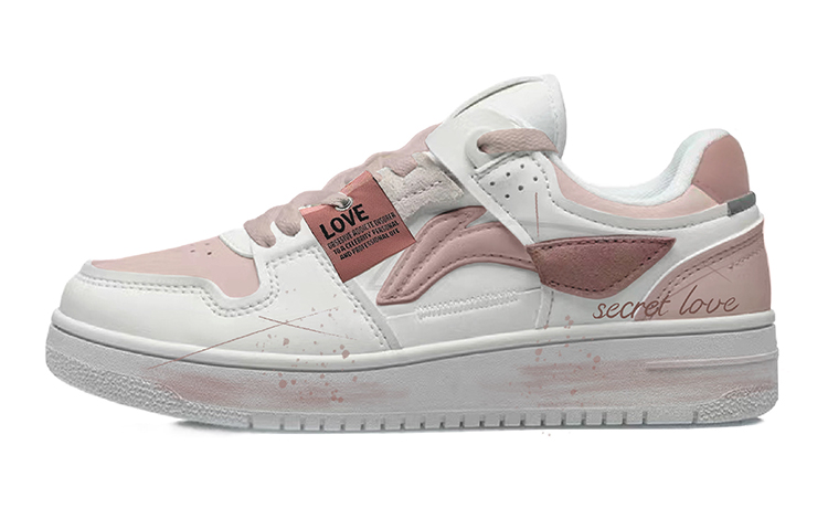 [Custom Shoes] (W) Li-Ning Low 'Pink White Graffiti Splatter'