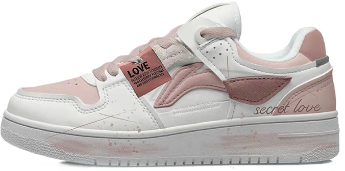 custom-shoes-women-li-ning-low-pink-white-graffiti-splatter