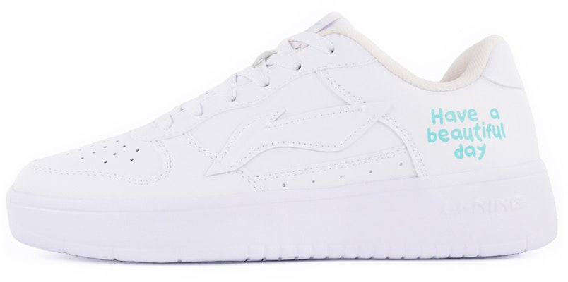 【客製球鞋】Li-Ning 李寧 手繪塗鴉 英文 簡約 禮物 低幫 板鞋 女款 白綠 Buy 【客製球鞋】Li-Ning 李寧 手繪塗鴉 英文 簡約 禮物 低幫 板鞋 女款 白綠