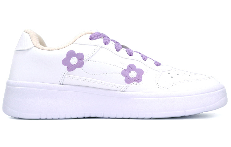 Order (W) [Sepatu Kustom] Li-Ning Low Top 'Hand-Painted Graffiti Bunga' AGCQ578-1(TeamTen-女款紫花)