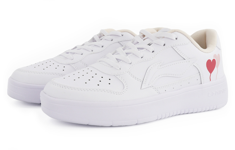 Lookbook (W) [Sepatu Custom] Li-Ning Low Top 'Putih Hati Merah' AGCQ578-1(TeamTen-女款520爱心)