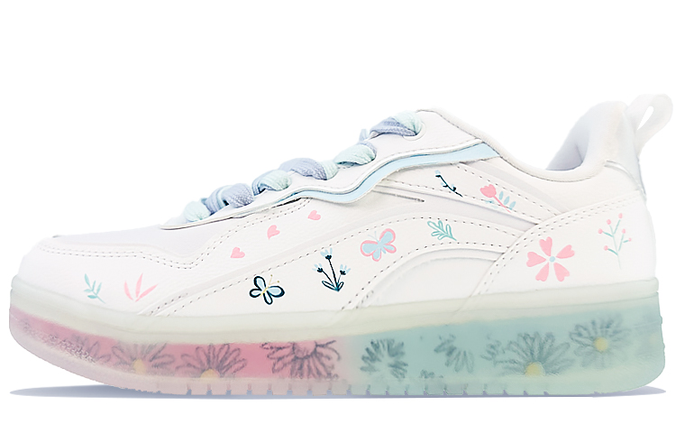 [Custom Shoes] (Women) Li-Ning Minimalist 'Mickey Floral World White-Pink'