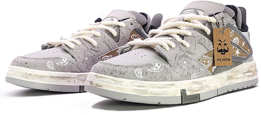 (W) 리닝 프로 바이브 '마이크로 크리스탈 그레이' (커스텀 슈즈) AECR044-2(TeamM-女款腰果花高街做旧微晶灰) Lookbook (W) 리닝 프로 바이브 '마이크로 크리스탈 그레이' (커스텀 슈즈) AECR044-2(TeamM-女款腰果花高街做旧微晶灰)