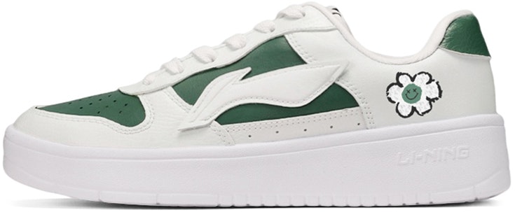 custom-shoes-women-li-ning-retro-low-top-floral-white-green