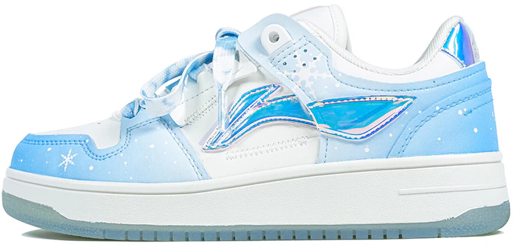 custom-shoes-women-li-ning-sky-guidance-low-top-laser-gradient-snowflake-romantic-ice-and-snow-festival