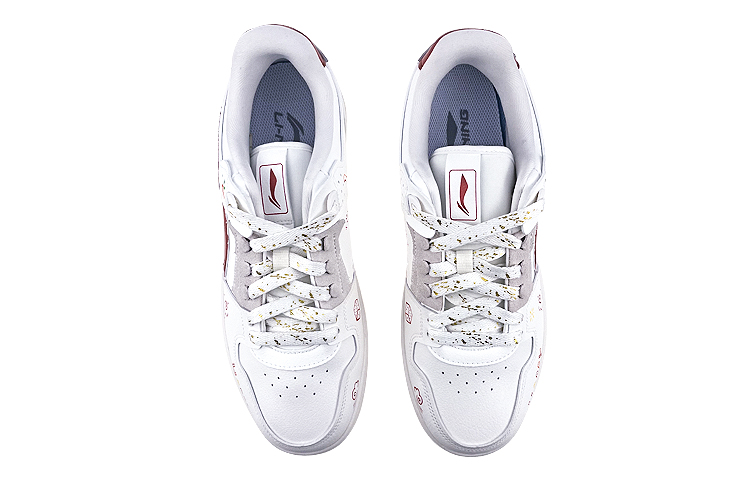 Shop (W) 【定制鞋款】李宁Sky Low定制版‘白红’ AGCP362-7(Team叁-女款新年艺术涂鸦)